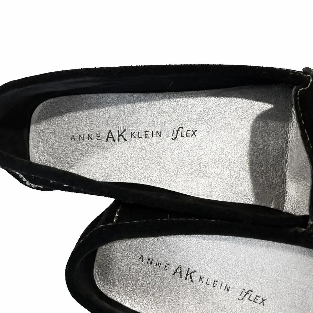 Anne Klein iflex Women's Black Shoes Slip-on Size 7 Preppy Work Buckle Casual - Picture 5 of 6